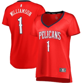 womens fanatics branded zion williamson red new orleans peli-323